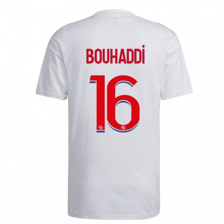 Kandiny Lapset Sarah Bouhaddi #16 Valkoinen Sininen Punainen Kotipaita 2022/23 Lyhythihainen Paita T-paita