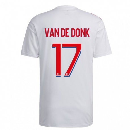 Kandiny Lapset Danielle Van De Donk #17 Valkoinen Sininen Punainen Kotipaita 2022/23 Lyhythihainen Paita T-paita