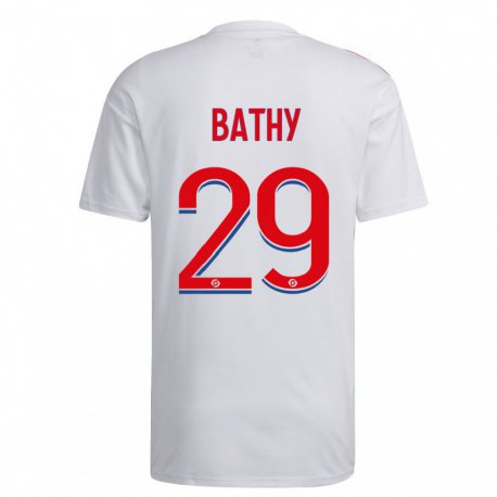 Kandiny Lapset Griedge Mbock Bathy #29 Valkoinen Sininen Punainen Kotipaita 2022/23 Lyhythihainen Paita T-paita