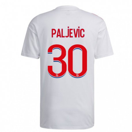 Kandiny Lapset Alyssia Paljevic #30 Valkoinen Sininen Punainen Kotipaita 2022/23 Lyhythihainen Paita T-paita