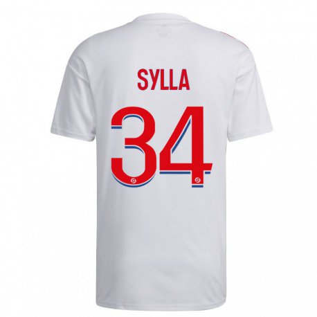 Kandiny Lapset Kysha Sylla #34 Valkoinen Sininen Punainen Kotipaita 2022/23 Lyhythihainen Paita T-paita