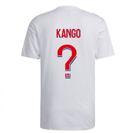 Kandiny Lapset Steeve Kango #0 Valkoinen Sininen Punainen Kotipaita 2022/23 Lyhythihainen Paita T-paita