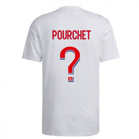 Kandiny Lapset Esteban Pourchet #0 Valkoinen Sininen Punainen Kotipaita 2022/23 Lyhythihainen Paita T-paita