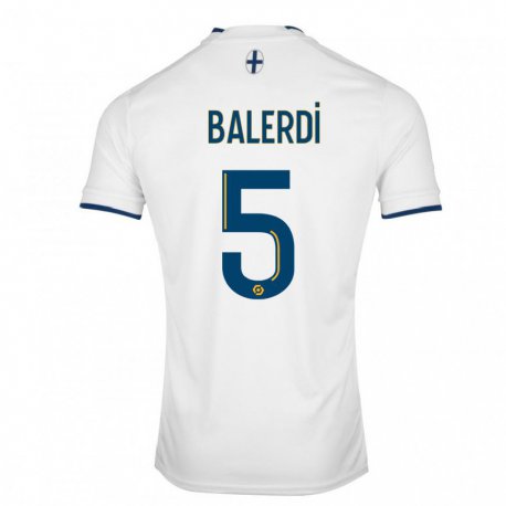 Kandiny Lapset Leonardo Balerdi #5 Valkoinen Safiiri Kotipaita 2022/23 Lyhythihainen Paita T-paita