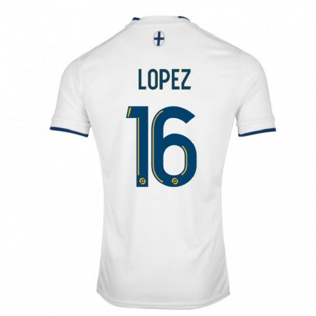 Kandiny Lapset Pau Lopez #16 Valkoinen Safiiri Kotipaita 2022/23 Lyhythihainen Paita T-paita