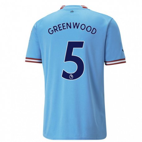 Kandiny Lapset Alex Greenwood #5 Sininen Punainen Kotipaita 2022/23 Lyhythihainen Paita T-paita