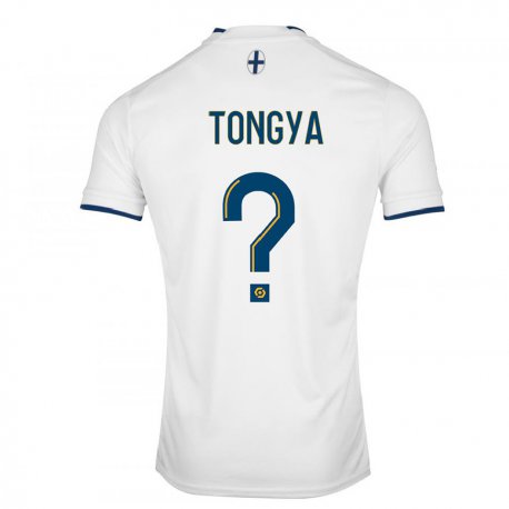 Kandiny Lapset Franco Tongya #0 Valkoinen Safiiri Kotipaita 2022/23 Lyhythihainen Paita T-paita