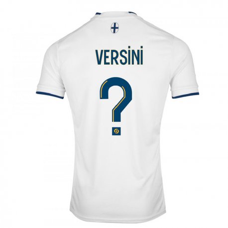 Kandiny Lapset Santiago Versini #0 Valkoinen Safiiri Kotipaita 2022/23 Lyhythihainen Paita T-paita