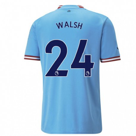 Kandiny Lapset Keira Walsh #24 Sininen Punainen Kotipaita 2022/23 Lyhythihainen Paita T-paita