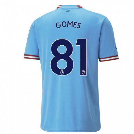 Kandiny Lapset Claudio Gomes #81 Sininen Punainen Kotipaita 2022/23 Lyhythihainen Paita T-paita
