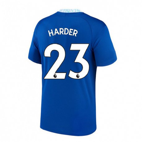 Kandiny Lapset Pernille Harder #23 Tummansininen Kotipaita 2022/23 Lyhythihainen Paita T-paita