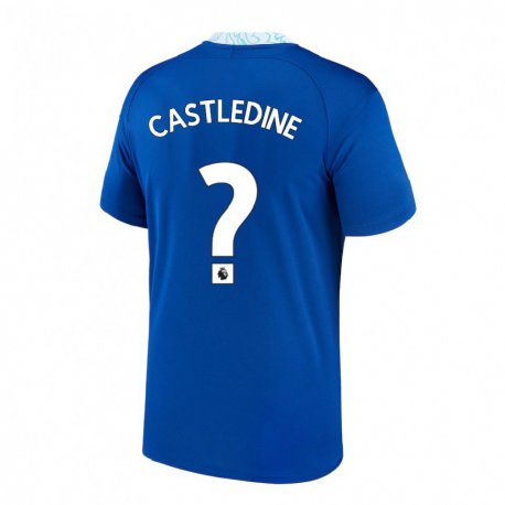 Kandiny Lapset Leo Castledine #0 Tummansininen Kotipaita 2022/23 Lyhythihainen Paita T-paita