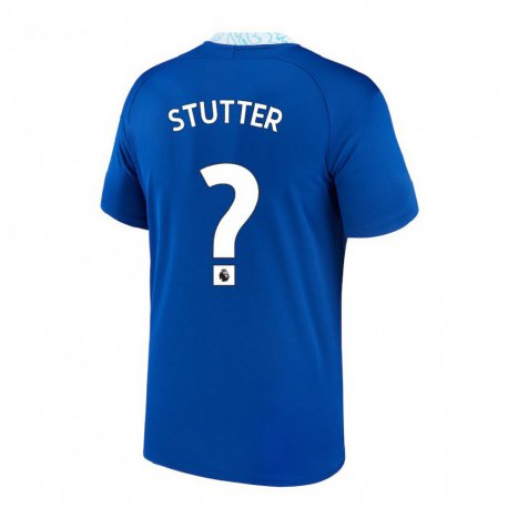 Kandiny Lapset Ronnie Stutter #0 Tummansininen Kotipaita 2022/23 Lyhythihainen Paita T-paita
