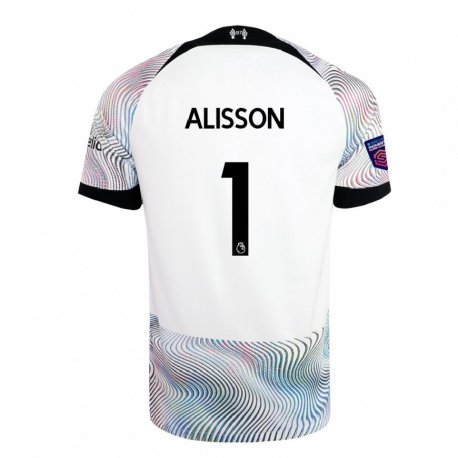 Kandiny Lapset Alisson #1 Valkoinen Värikäs Vieraspaita 2022/23 Lyhythihainen Paita T-paita