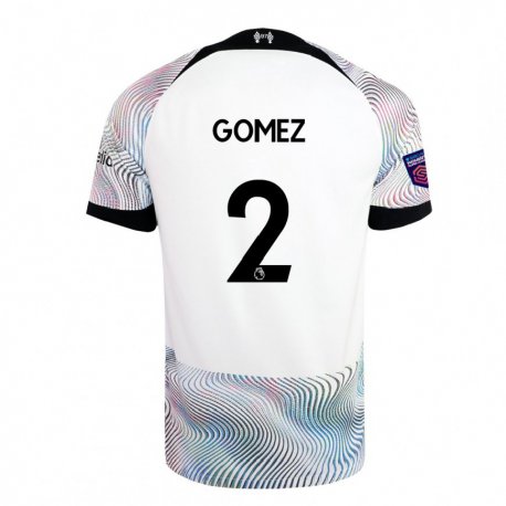 Kandiny Lapset Joe Gomez #2 Valkoinen Värikäs Vieraspaita 2022/23 Lyhythihainen Paita T-paita