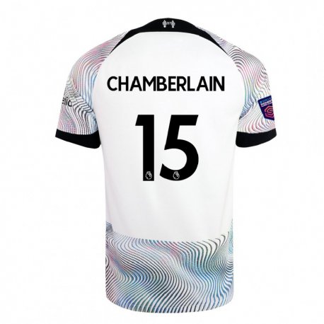 Kandiny Lapset Alex Oxlade Chamberlain #15 Valkoinen Värikäs Vieraspaita 2022/23 Lyhythihainen Paita T-paita