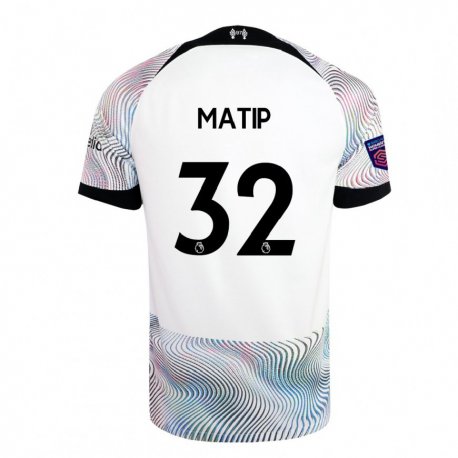 Kandiny Lapset Joel Matip #32 Valkoinen Värikäs Vieraspaita 2022/23 Lyhythihainen Paita T-paita