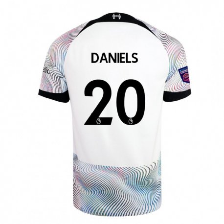 Kandiny Lapset Yana Daniels #20 Valkoinen Värikäs Vieraspaita 2022/23 Lyhythihainen Paita T-paita