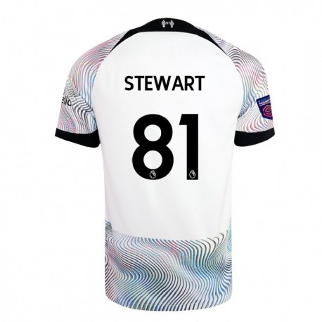 Kandiny Lapset Layton Stewart #81 Valkoinen Värikäs Vieraspaita 2022/23 Lyhythihainen Paita T-paita