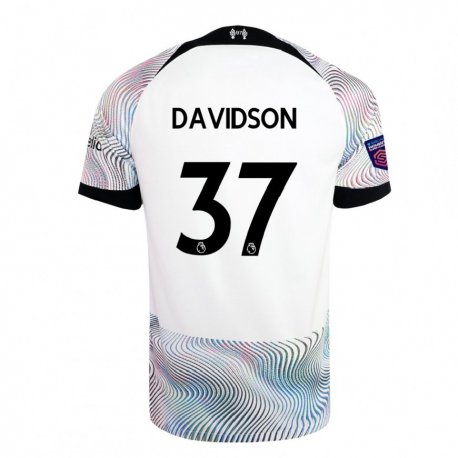 Kandiny Lapset Josh Davidson #37 Valkoinen Värikäs Vieraspaita 2022/23 Lyhythihainen Paita T-paita