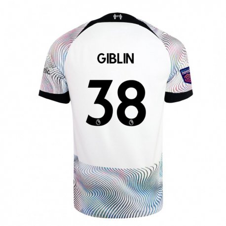 Kandiny Lapset Nathan Giblin #38 Valkoinen Värikäs Vieraspaita 2022/23 Lyhythihainen Paita T-paita