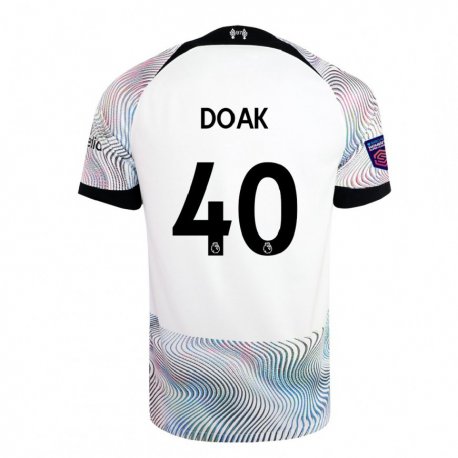 Kandiny Lapset Ben Doak #40 Valkoinen Värikäs Vieraspaita 2022/23 Lyhythihainen Paita T-paita