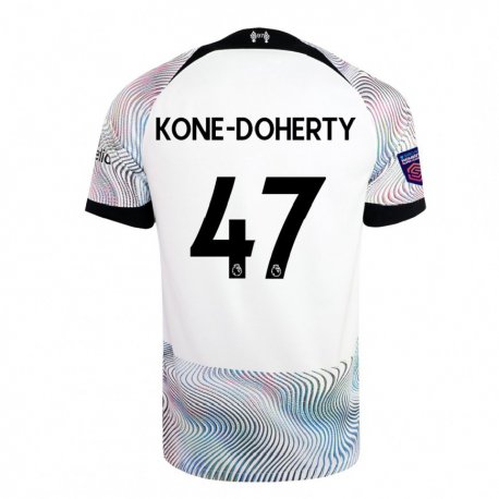 Kandiny Lapset Trent Kone-doherty #47 Valkoinen Värikäs Vieraspaita 2022/23 Lyhythihainen Paita T-paita