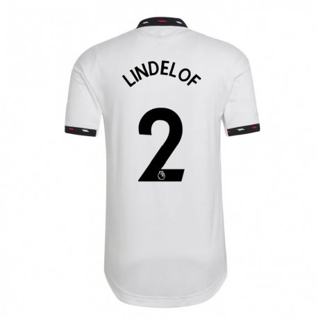 Kandiny Lapset Victor Lindelof #2 Valkoinen Vieraspaita 2022/23 Lyhythihainen Paita T-paita