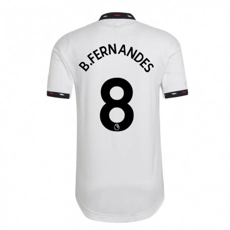 Kandiny Lapset Bruno Fernandes #8 Valkoinen Vieraspaita 2022/23 Lyhythihainen Paita T-paita