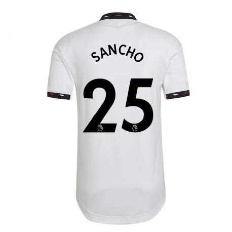 Kandiny Lapset Jadon Sancho #25 Valkoinen Vieraspaita 2022/23 Lyhythihainen Paita T-paita