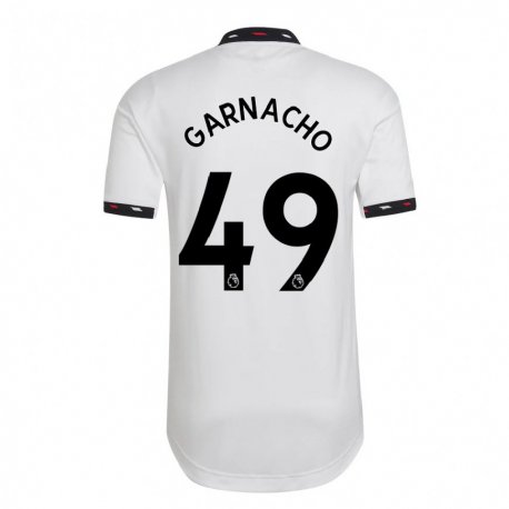 Kandiny Lapset Alejandro Garnacho #49 Valkoinen Vieraspaita 2022/23 Lyhythihainen Paita T-paita