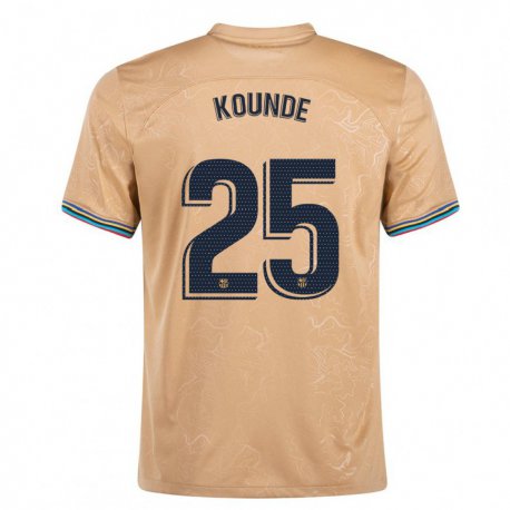 Kandiny Lapset Jules Kounde #25 Kulta Vieraspaita 2022/23 Lyhythihainen Paita T-paita