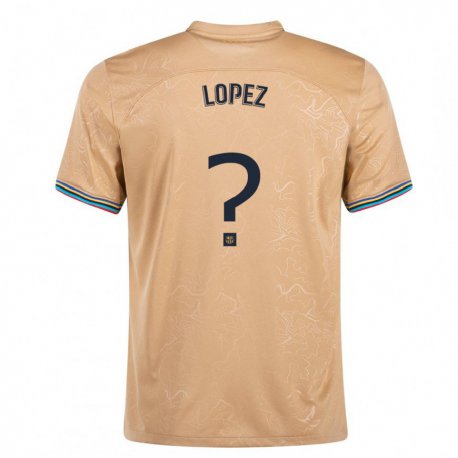 Kandiny Lapset Fermin Lopez #0 Kulta Vieraspaita 2022/23 Lyhythihainen Paita T-paita