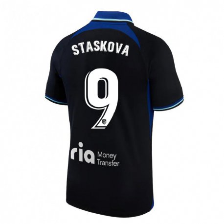 Kandiny Lapset Andrea Staskova #9 Musta Valkoinen Sininen Vieraspaita 2022/23 Lyhythihainen Paita T-paita