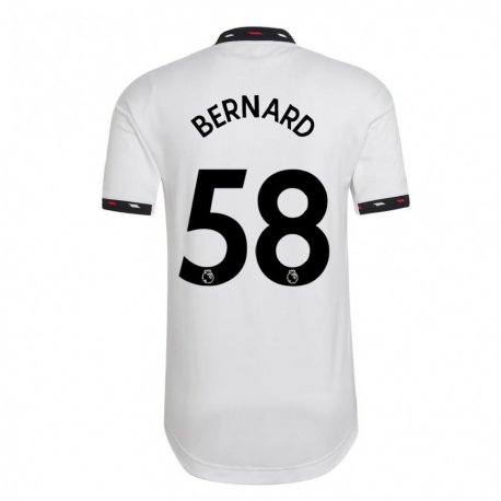 Kandiny Lapset Bernard #58 Valkoinen Vieraspaita 2022/23 Lyhythihainen Paita T-paita