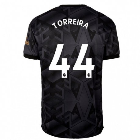 Kandiny Lapset Lucas Torreira #44 Musta Harmaa Vieraspaita 2022/23 Lyhythihainen Paita T-paita