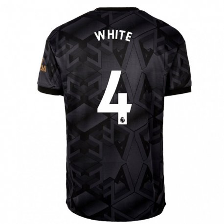 Kandiny Lapset Ben White #4 Musta Harmaa Vieraspaita 2022/23 Lyhythihainen Paita T-paita