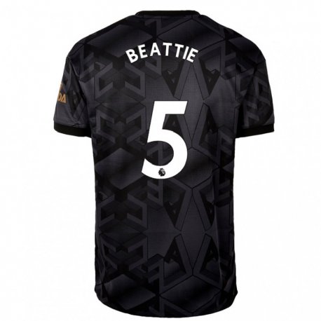 Kandiny Lapset Jen Beattie #5 Musta Harmaa Vieraspaita 2022/23 Lyhythihainen Paita T-paita