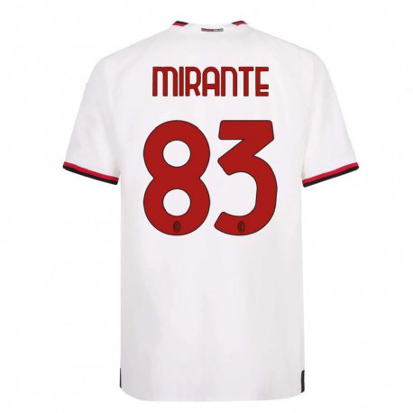 Kandiny Lapset Antonio Mirante #83 Valkoinen Punainen Vieraspaita 2022/23 Lyhythihainen Paita T-paita