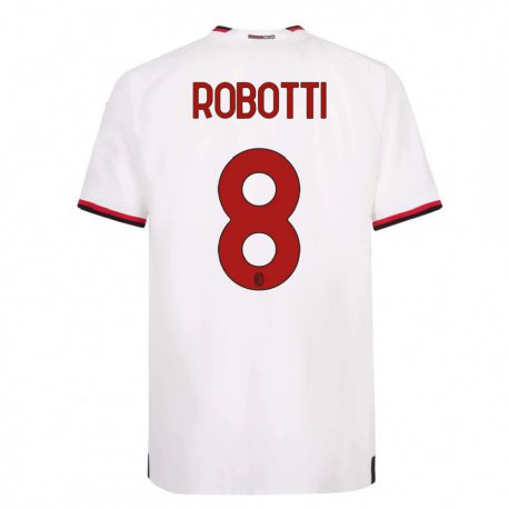 Kandiny Lapset Giovanni Robotti #8 Valkoinen Punainen Vieraspaita 2022/23 Lyhythihainen Paita T-paita