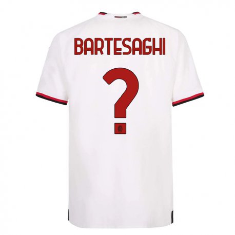 Kandiny Lapset Davide Bartesaghi #0 Valkoinen Punainen Vieraspaita 2022/23 Lyhythihainen Paita T-paita