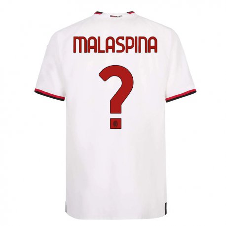Kandiny Lapset Mattia Malaspina #0 Valkoinen Punainen Vieraspaita 2022/23 Lyhythihainen Paita T-paita