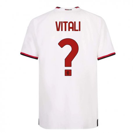 Kandiny Lapset Michael Vitali #0 Valkoinen Punainen Vieraspaita 2022/23 Lyhythihainen Paita T-paita