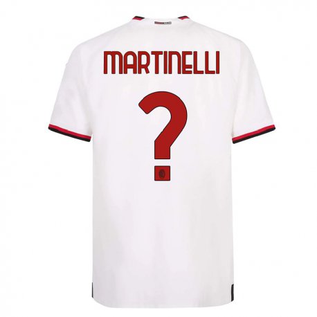 Kandiny Lapset Riccardo Martinelli #0 Valkoinen Punainen Vieraspaita 2022/23 Lyhythihainen Paita T-paita