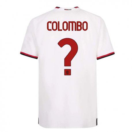 Kandiny Lapset Federico Colombo #0 Valkoinen Punainen Vieraspaita 2022/23 Lyhythihainen Paita T-paita