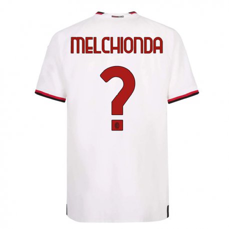 Kandiny Lapset Marco Melchionda #0 Valkoinen Punainen Vieraspaita 2022/23 Lyhythihainen Paita T-paita