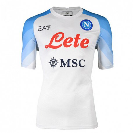 Kandiny Lapset Davide Costanzo #3 Valkoinen Taivas Sininen Vieraspaita 2022/23 Lyhythihainen Paita T-paita