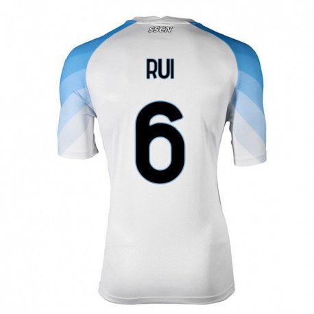 Kandiny Lapset Mario Rui #6 Valkoinen Taivas Sininen Vieraspaita 2022/23 Lyhythihainen Paita T-paita