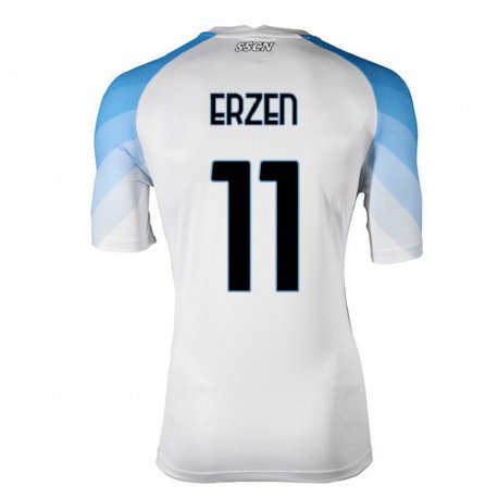 Kandiny Lapset Kaja Erzen #11 Valkoinen Taivas Sininen Vieraspaita 2022/23 Lyhythihainen Paita T-paita