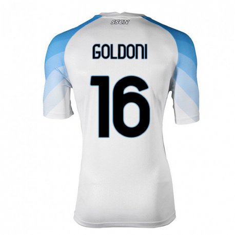 Kandiny Lapset Eleonora Goldoni #16 Valkoinen Taivas Sininen Vieraspaita 2022/23 Lyhythihainen Paita T-paita